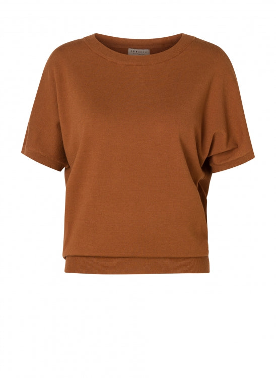 Ivy beau top Qiao cognac