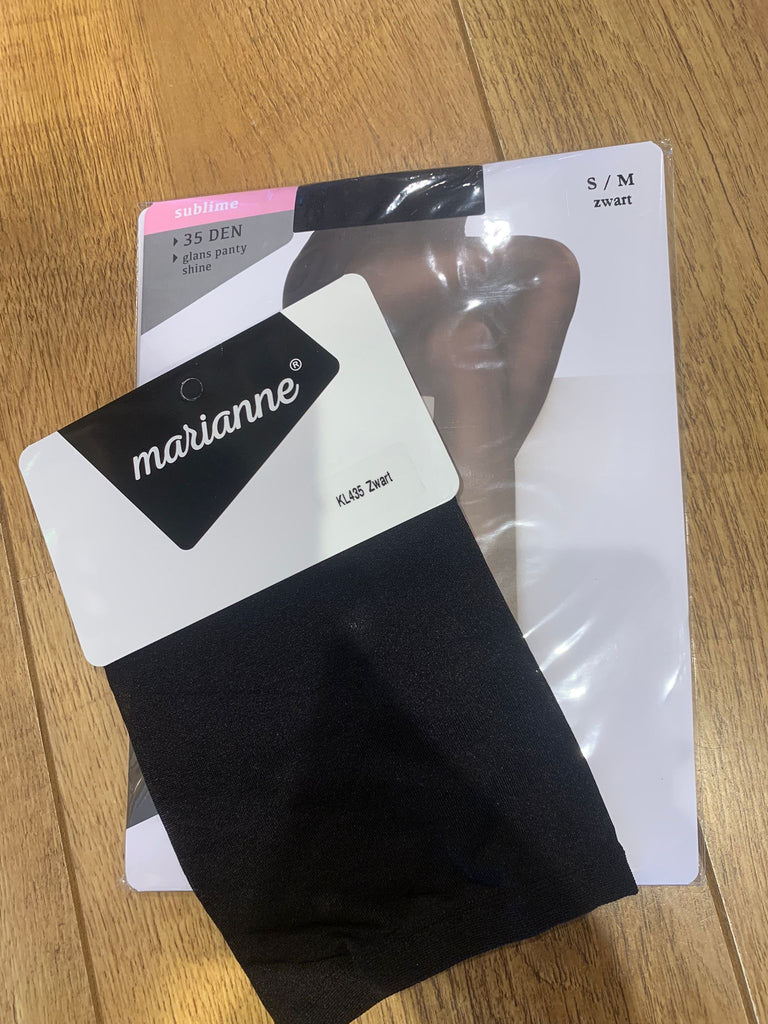 Marianne panty 35d glans zwart