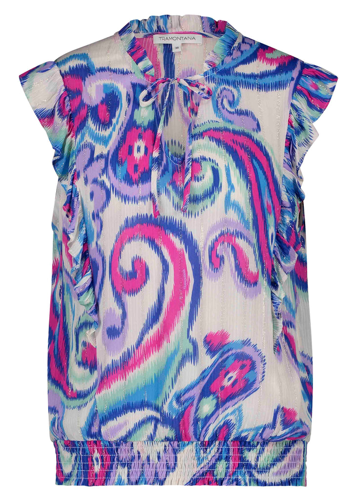 Tramontana top lurex big paisley