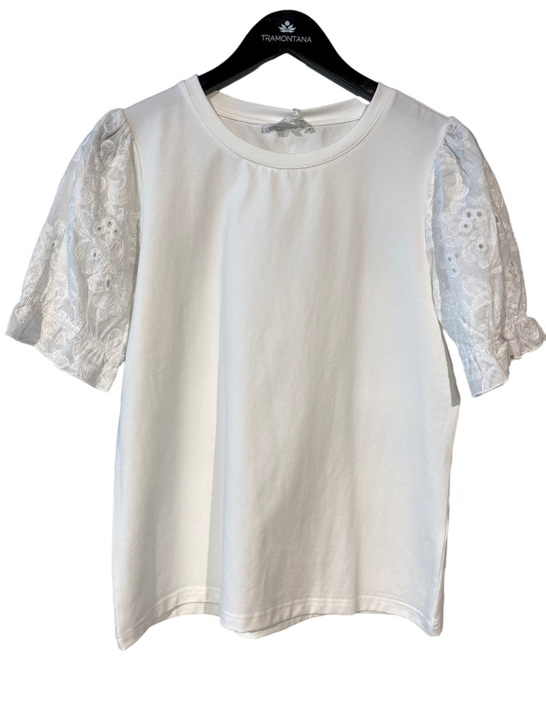 Top tramontana jersey brodery offwhite