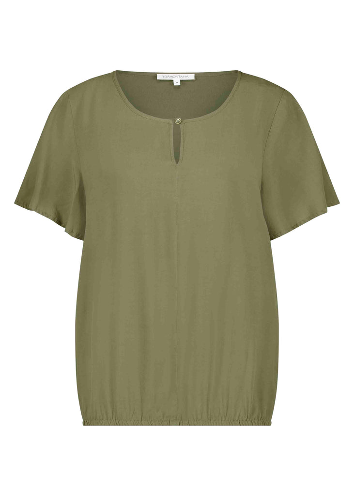Tramontana top fabric olijf groen