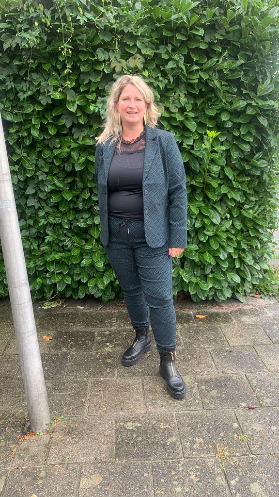 TQ broek maud groen/print