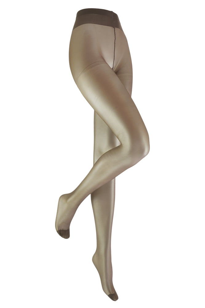 Marianne panty 15d satin sheers lyrca mokka
