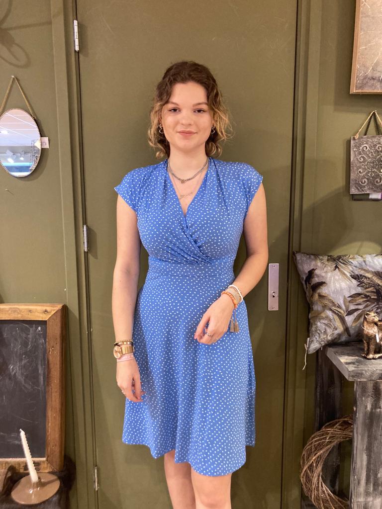 Freequent jurk yrsa blauw