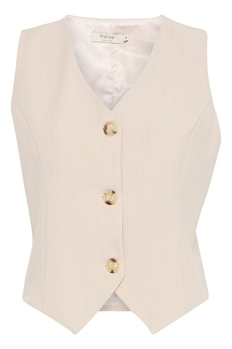 Fransa gilet abigail beige