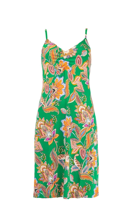 NED jurk nori flower paisley groen
