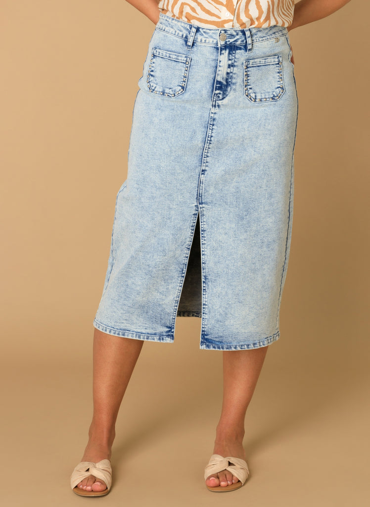 Ivy Beau rok manon light denim
