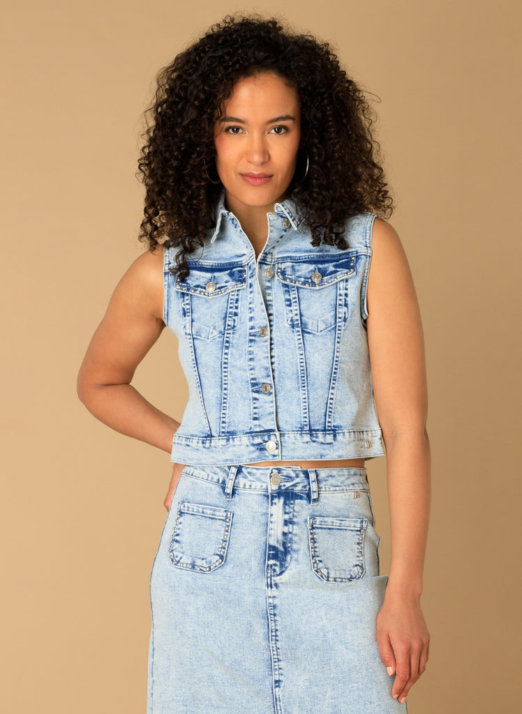Ivy beau gilet light denim