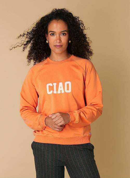 Dames trui sweater oranje ivy beau trui
