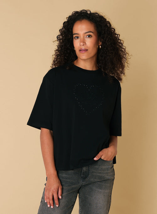 Zwarte dames top ivy beau