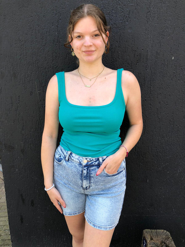 Freequent short denim blauw