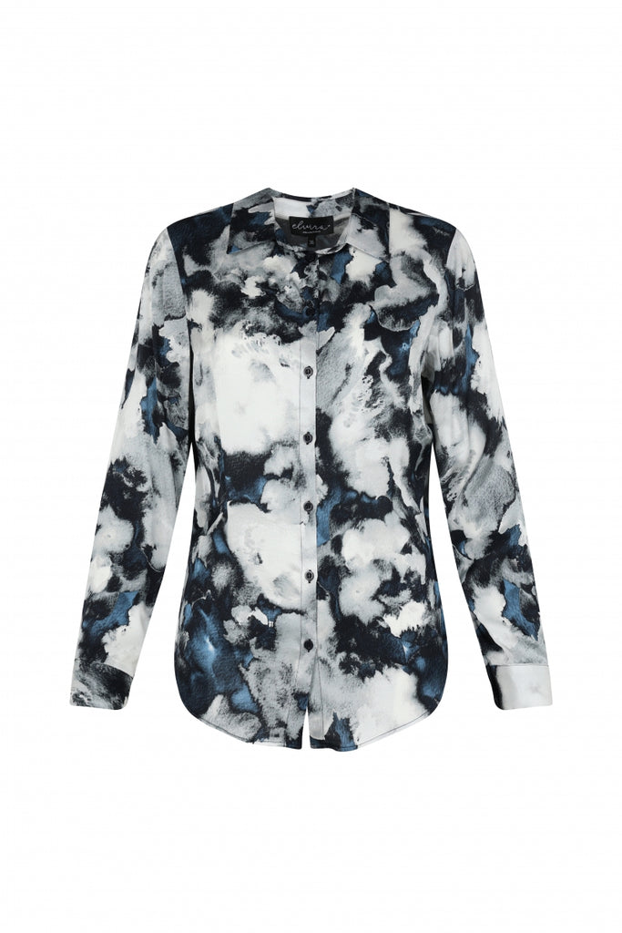 Elvira blouse june blauw grijs