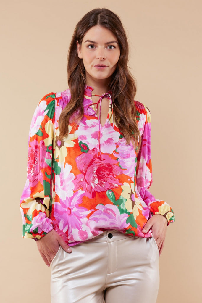 C&S the label blouse valencia print