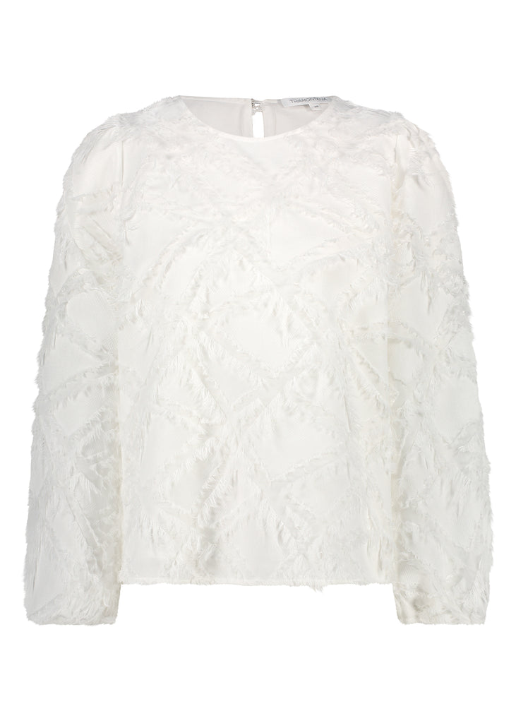 tramontana top fancy woven off-white