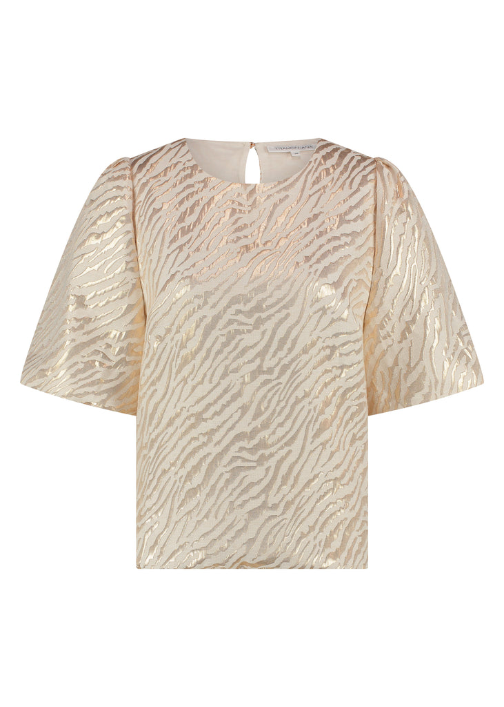 Tramontana top balloon sleeve goud