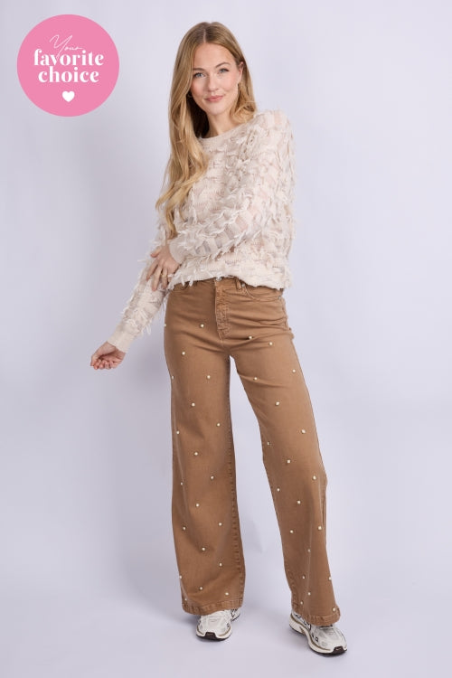 C&S The Label parisa jeans bruin