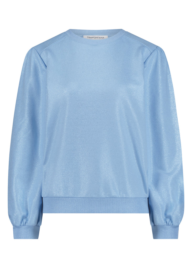 Tramontana trui coated sweat blauw