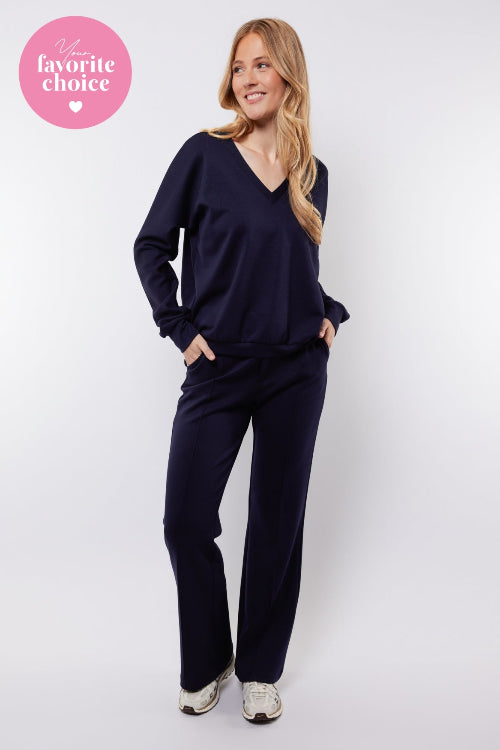 Wijde broek dames blauw cs the label