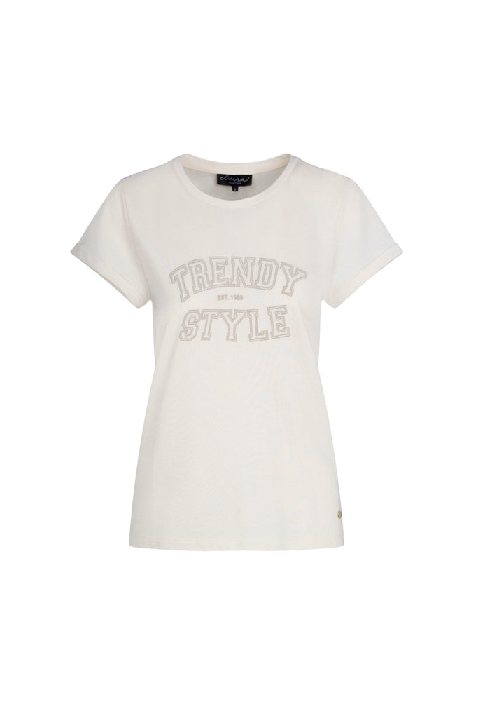 Elvira T-shirt trendy beige