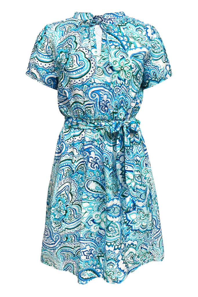 Elvira jurk elisa print blauw