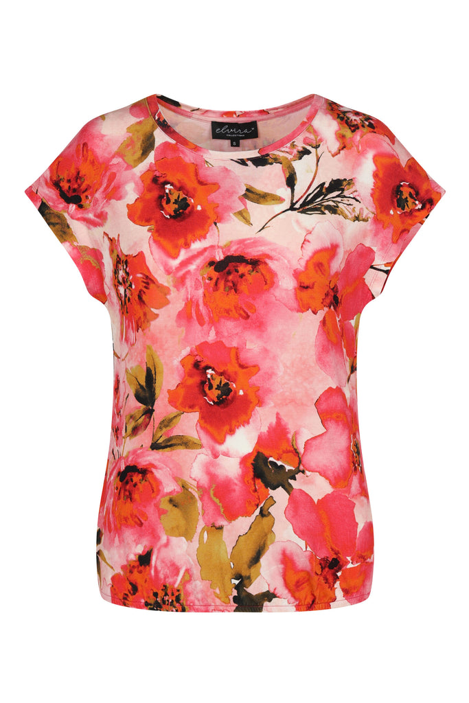 Elvira top suzy print rood