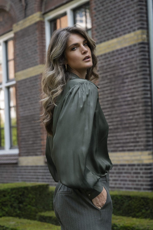Elvira  blouse groen dames blouse