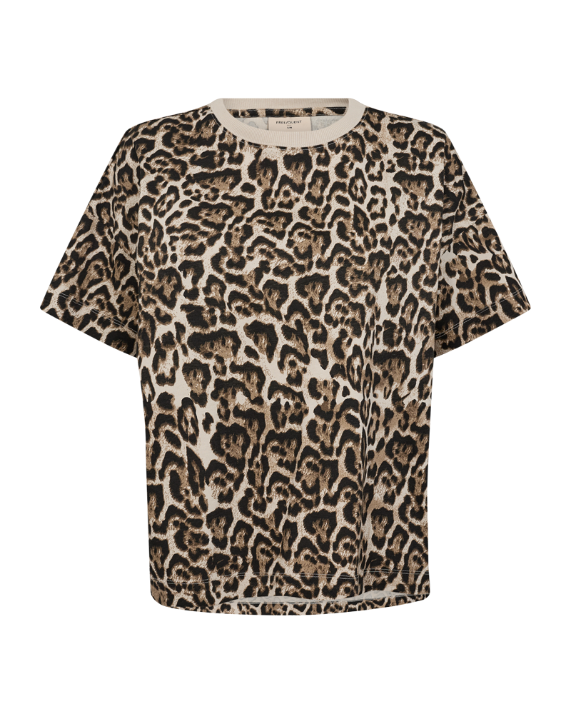 Freequent t-shirt carol print bruin