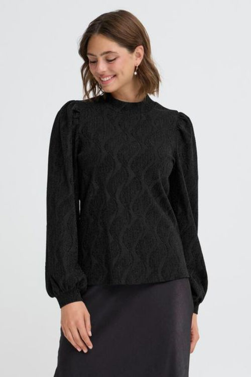 Fransa-blouse-valon-bl1-zwart