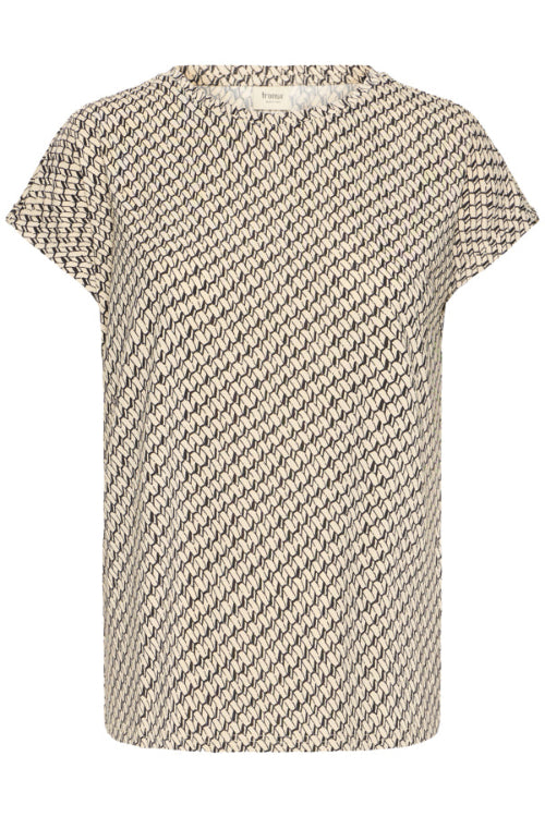 Fransa t-shirt seen feather grey