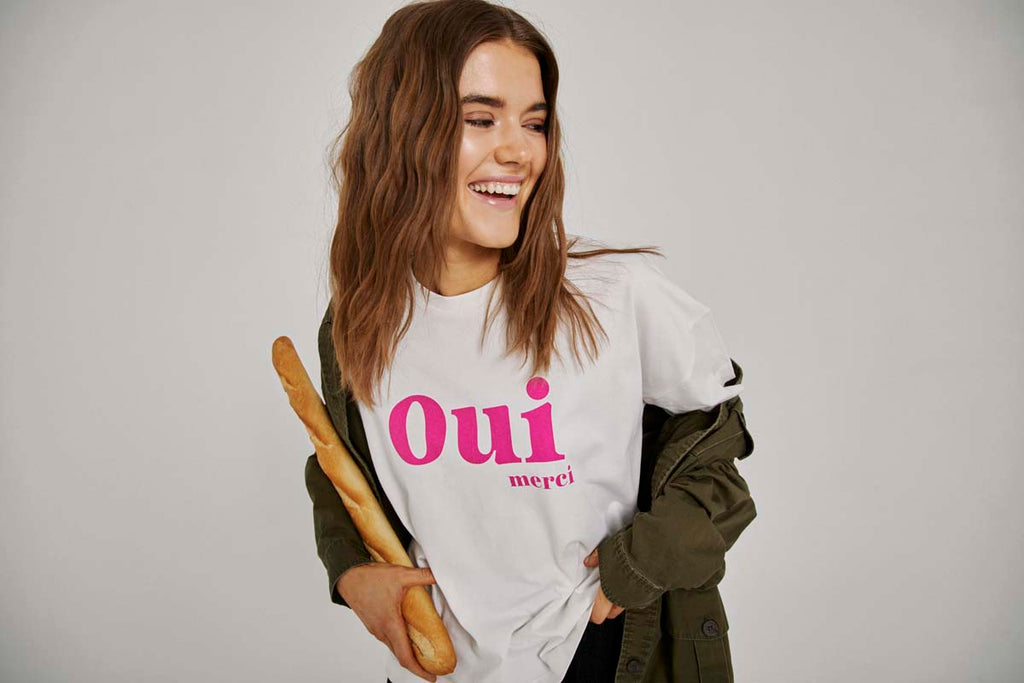 Freequent t-shirt carol wit roze