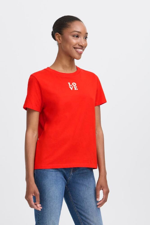Dames tshirt rood ichi camino