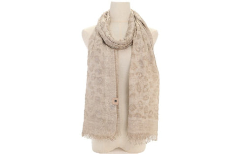 Khaki-sjaal-print-leopard