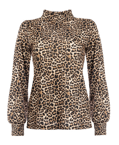 Damestop luipaard print