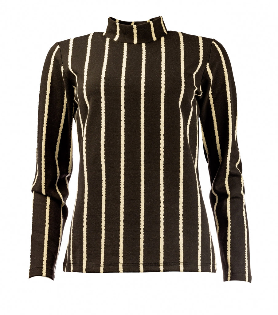 NED top milan stripes zwart