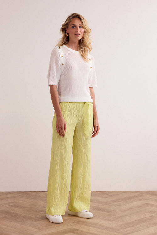 Tramontana-creased-wide-lege-trousers-celery