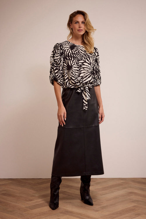 Tramontana-rok-pu-maxi-zwart