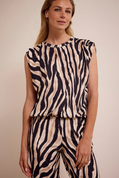 Tramontana-sleeveless-top-savannah-strippes