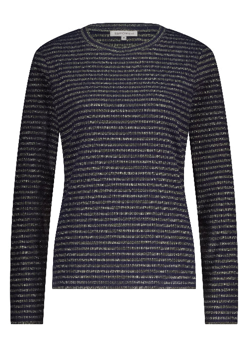 Tramontana-top-striped-lurex-midnight