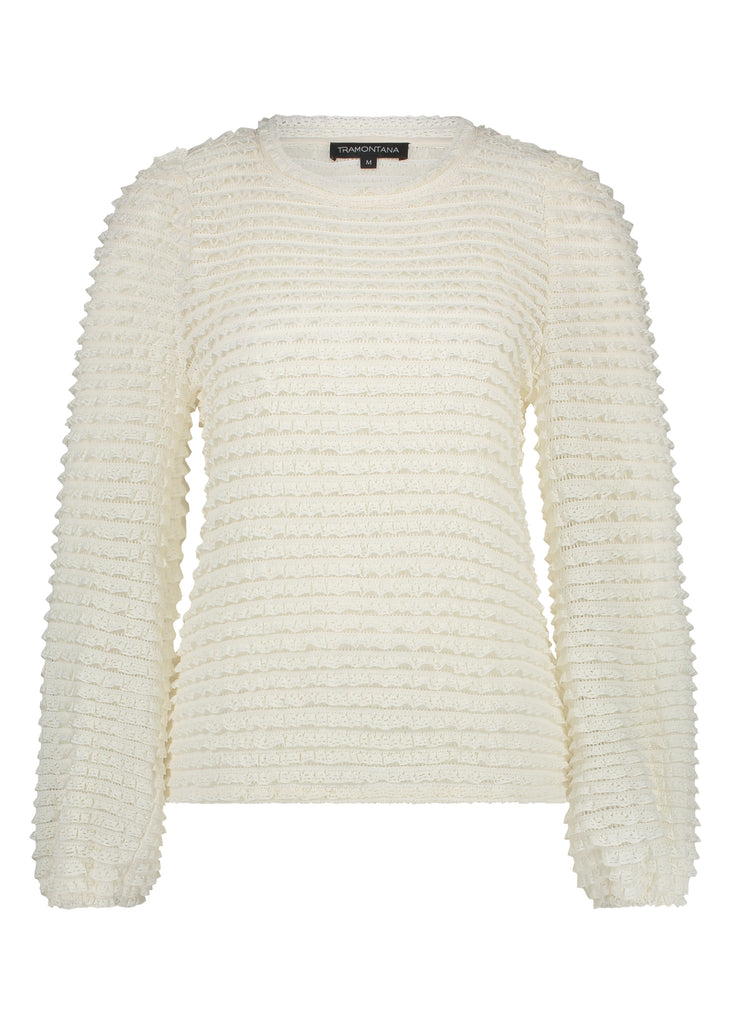 Tramontana top fancy stretch off-white