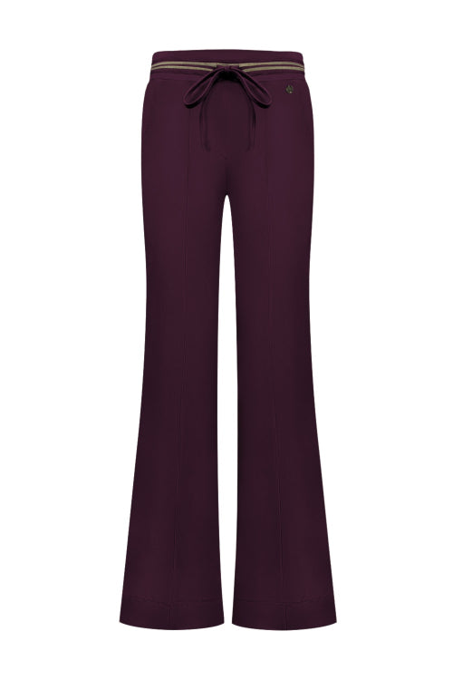 Triple nine broek flared rib paars