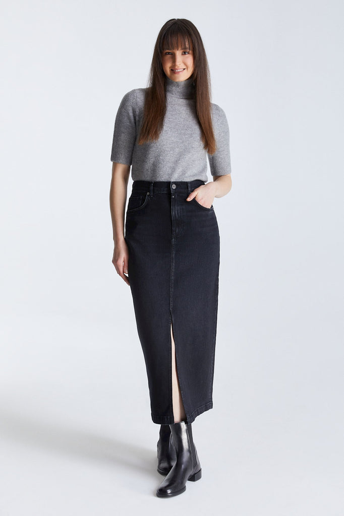 COJ denim rok valerie zwart