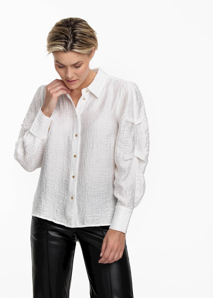 Tramontana blouse fancy sleeves offwhite