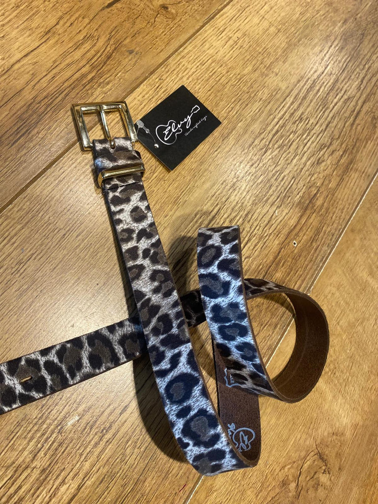 Elvy riem Leopard wit zwart