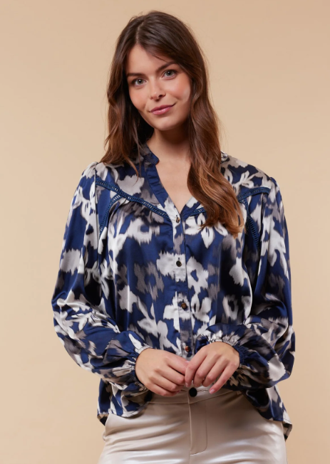 C&S the label blouse annalia blauw