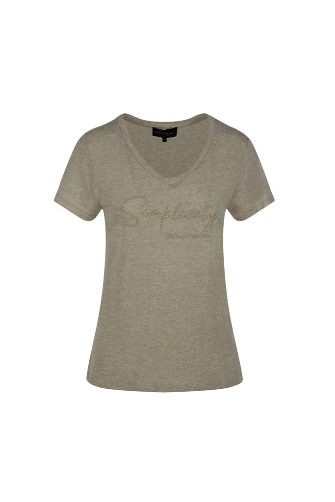 Elvira t-shirt simplicity beige