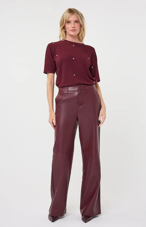 esqualo-broek-kunstleer-rood