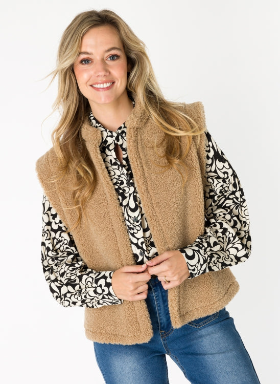 Es&sy gilet enide beige