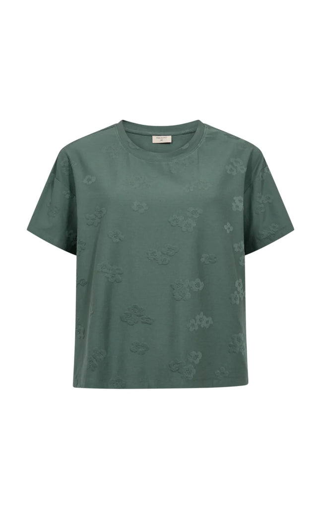 Freequent t-shirt ziprea groen