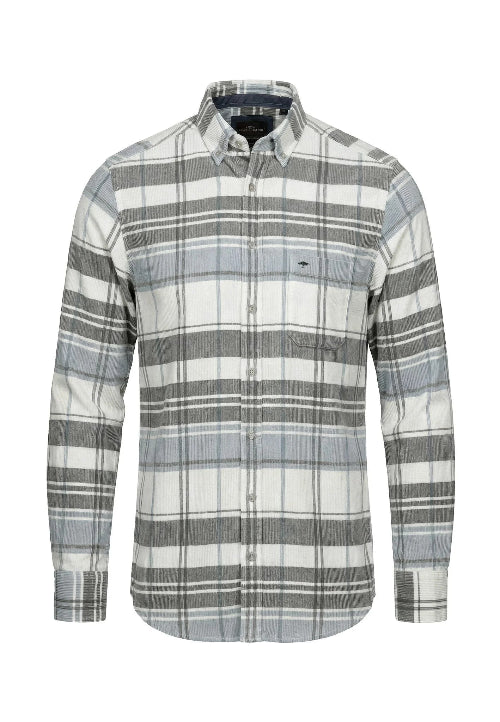 fynchhatton-overhemd-corduroy-check-grijs
