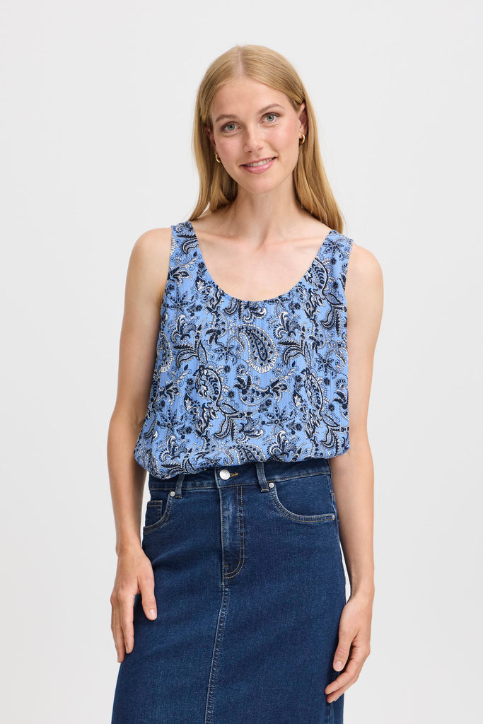 Fransa top Avery blauw